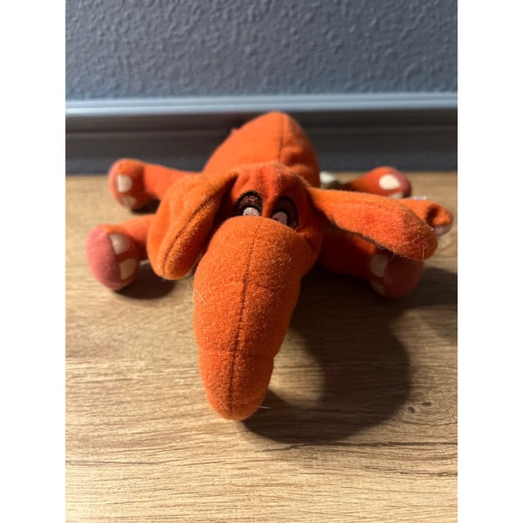 Mattel Other - Vintage Disney Tarzan Tantor Elephant Plush Mattel Arcotoys Orange Bean Bag Toy